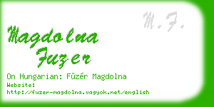 magdolna fuzer business card